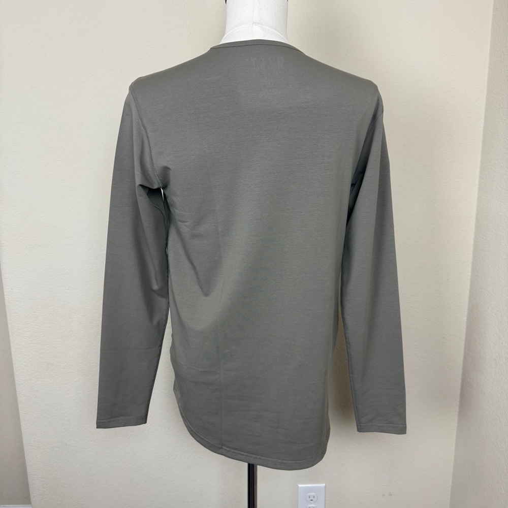 BYLT BASICS Drop Cut Lux Mens Long Sleeve | Sage Green | Small - Picture 4 of 7
